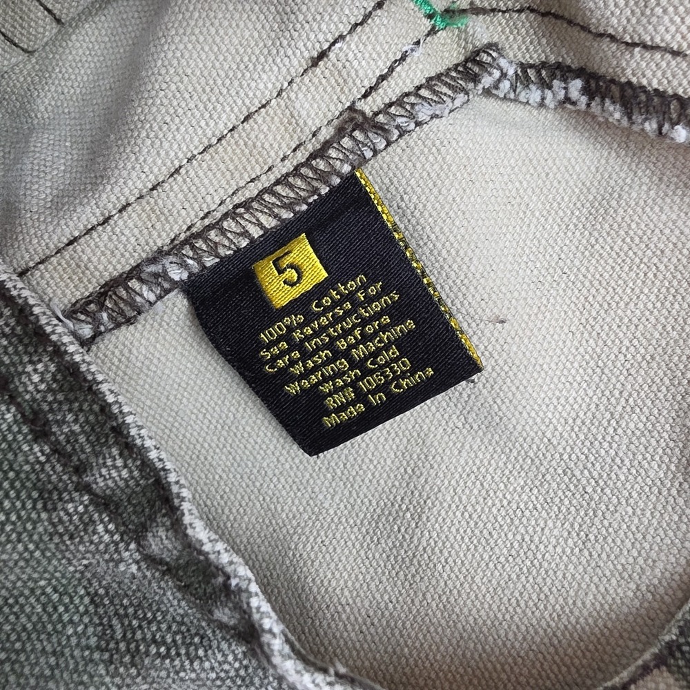 John Deere Overalls Boys' Size 5 Camo Pattern Straight Leg Reinforced Knees - Picture 9 of 10
